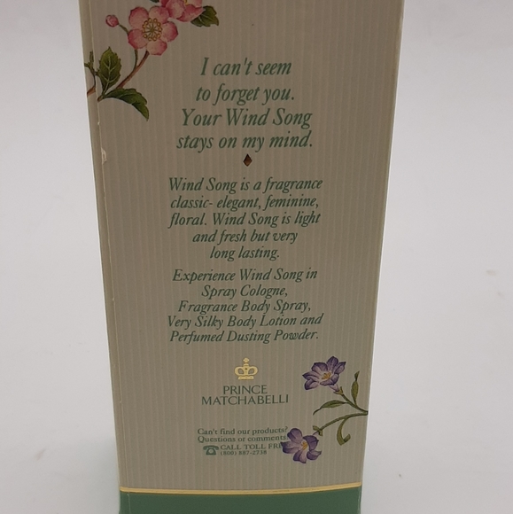 1993 Wind Song Cologne Natural Spray By Prince Matchabelli 2.6 fl. oz. In Box - Picture 4 of 8